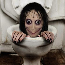  Masca cu perucă fantomă pentru Halloween Cosplay Presenta