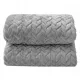  PĂTURĂ MOALE GREUTĂ DE PAT CU MODEL DE HERINGBONE 200X220