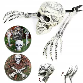    DECORAȚII DE EXTERIOR DE HALLOWEEN, CAP DE CRANIU INFERIOR REALISTIC