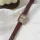  Ceas vintage retro cu quartz DAMA - curea maro, cadran auriu