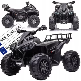    QUAD MARE DE BATERIE PENTRU COPII MP3 + LED + ROȚI DE CAUCUC + PIELE + TELECOMANDA