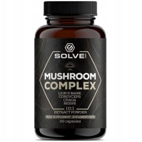  Complex de Ciuperci Solve Labs, 60 capsule - Manea Leului, Cordyceps, Chaga, Reishi