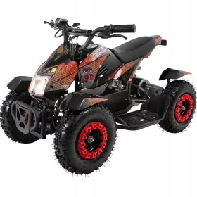  Quad ATV Electric Cobra 800 W (negru/rosu)