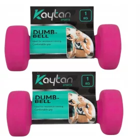    Ganteră Kaytan din neopren 1x1 kg 2 buc set de exerciții greutăți pentru femei