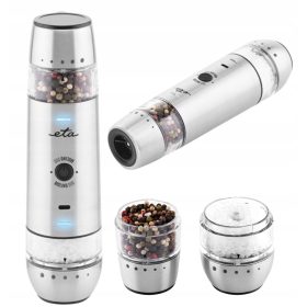    Rasnita de sare si piper 2in1, cu baterie, reglabila ETA Molino