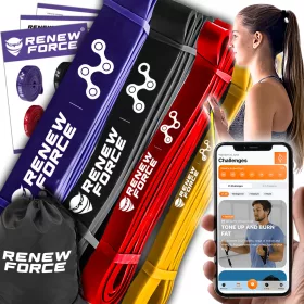    Set de 4 GHIDURI DE EXERCIȚII power band XL benzi de rezistență