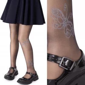    phenome Italian Colanți pentru fete cu model POLA TATTOO pentru copii 150/156