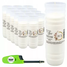   Încărcături Parafinice Pentru Candele Top Light, Durată 64h, Set 15 Bucăți