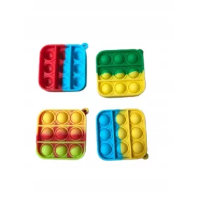    32x POP IT SQUARE, JUCĂRII SENSORIALE ANTISTRESS PENTRU COPII CU CHEI
