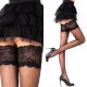  Ciorapi hol-up 20 DEN cu dantelă florală WIDE elegantă Fenome 3/4