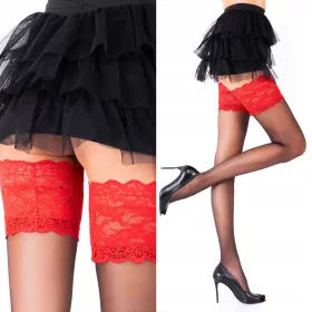   Ciorapi hol-up 20 DEN cu dantelă florală WIDE elegantă Fenome 5/6