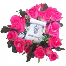   Compoziție Florală Artificială pentru Mormânt în Formă de Inimă