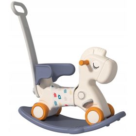  Cal balansoar cu roți și împingător Albastru