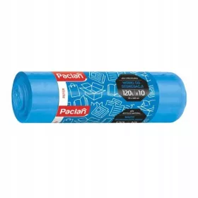    Saci de gunoi PACLAN 120L pentru separare, 10 buc, deseuri de hartie albastra