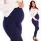  Jambiere de maternitate, fără cusături, cu talie înaltă, opace, elastice, ALBASTRU MARINE