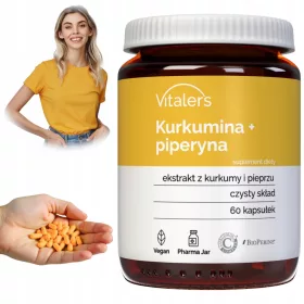   Supliment alimentar Vitaler's cu Curcumină și Piperină - 60 de capsule