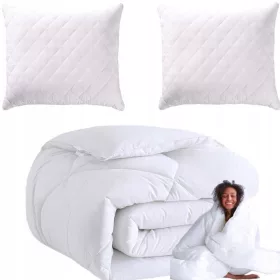  Cuvertură albă pentru toate anotimpurile JadorDecor 160 × 200 cm și 2 perne