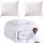 Cuvertură albă pentru toate anotimpurile JadorDecor 160 × 200 cm și 2 perne