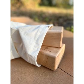    Blocuri yoga pentru glezne, lăcuite, lemn de fag standard, 24 cm