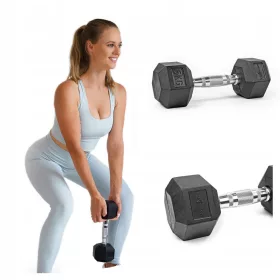  gantere fixe Pretorians acoperite/cauciucate 1x 5 kg