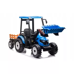    TRACTOR TRACTOR VEHICUL BATERIE CU REMORCA HERCULES ALBASTRU 24V