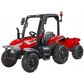  Tractor mare pentru copii cu telecomanda remorca 4x4