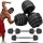  Set gantere reglabile + haltere pentru exercițiu cu haltere 2x20kg 40kg