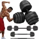  Set gantere reglabile + haltere pentru exercițiu cu haltere 2x20kg 40kg