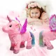  Jucăria interactivă cu unicorn se plimbă și cântă roz
