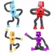  4 x Tub LED Robot Senzorial Anti-stres Ventuză Tuburi cu lumină