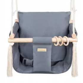    KIDABOO Leagăn pentru copii pentru cameră CE SAFETY CENTRE DARK GREY