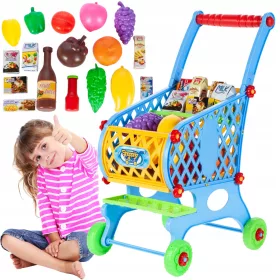  Coș de cumpărături cu produse MalPlay 107230, albastru