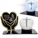 Lumânare solară LED personalizabilă pentru cimitir cu suport gravat
