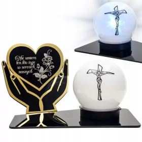   Lampă Funerară Eternă Solară LED cu Personalizare pe Bază de Acril