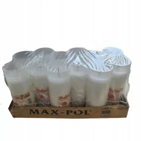   Set de 12 Lumânări Din Parafină Dalia 7 Max-Pol - 7 Zile de Lumină Continuă