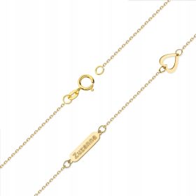  BRATARA DE AUR 8k Botez Zi de nastere inima GRAVATA