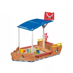    PLAYTIVE PIRAT SHIP GARDEN CUIT DE NIsip MARE PENTRU COPII ACOPERIT