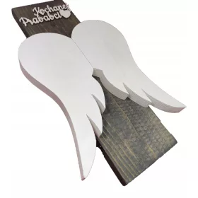   Set Decorativ pentru Aranjamente Florale: Deskă Pochilă, Aripi de Înger și Text Personalizabil