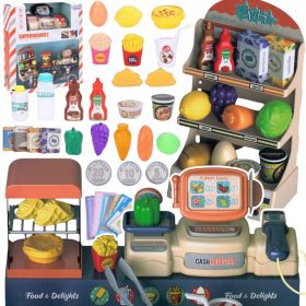    CASĂ DE CASĂ SUPERMARKET MAGAZIN CANTĂ SCANNER ACCESORII TABUL 42 buc. WOOPIE