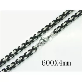    Lanț regal pentru bărbați din oțel chirurgical 316L culori negru și argintiu 60cm