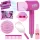  SET DE COAFURI CU USCATOR CU BATERIE, AER SUFLAT, ACCESORII 8 ELEMENTE.