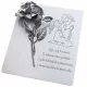 Lumânare Memorială cu Trandafir Etern și Gravură Personalizabilă