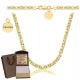  LANȚ COMPLET BĂRBAȚI ROYAL GOLD PR. 925 585 SOLID + GRAVURA GRATUITA
