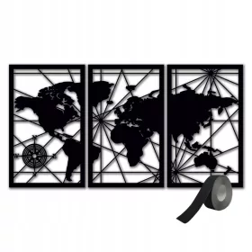 Tablou Decorativ 3D în Relief - Harta Lumii