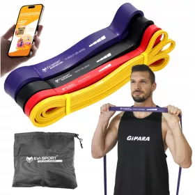    BANDE DE REZISTENȚĂ pentru CrossFit Pull-Ups SET DE 4 Benzile PUTERNICE + EBOOK