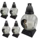  Lampa de cimitir parafinică KULA neagră, rezistentă la intemperii, 32h ardere 