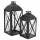 Două felinare negre Altom Design 29 și 38 cm