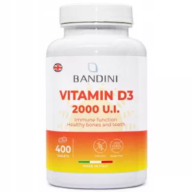   Supliment de Vitamina D3 2000 IU pentru Sănătatea Oaselor și Imunitate