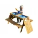  Masa de picnic copii din lemn 89 x 85 x 48,5 cm 4 recipiente