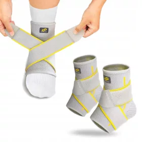    Bandaj pentru glezne Bracoo FS60 – Unisex reglabil (gri, S/M)